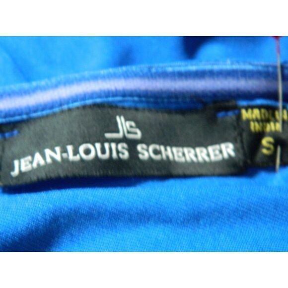 Jean Louis Scherrer Jumpsuit Blue One Shoulder Flowy Legs Zipper Size Small - Picture 9 of 10